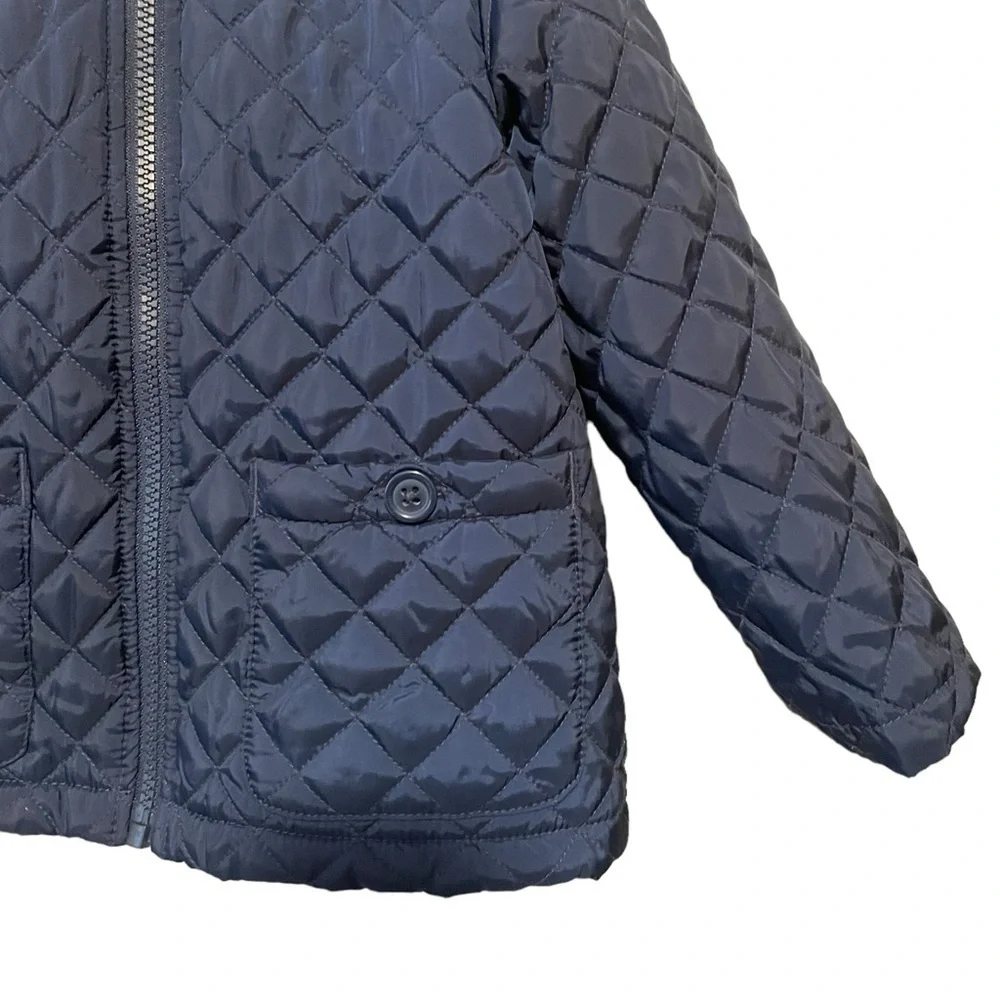 The Children's Place Dark Navy Quilted Hooded Puffer Jacket
